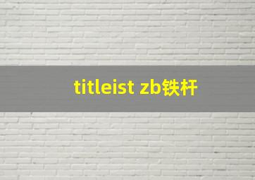 titleist zb铁杆